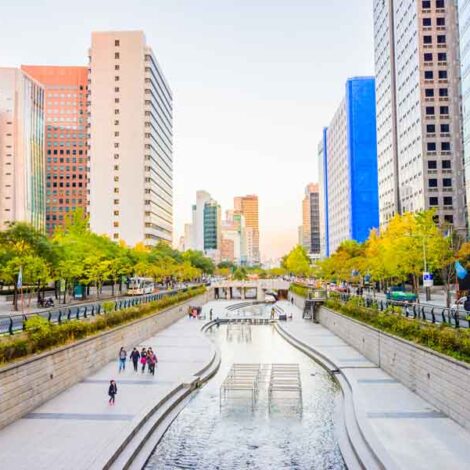Rio Cheonggyecheon: Revitalização de rios em centros urbanos